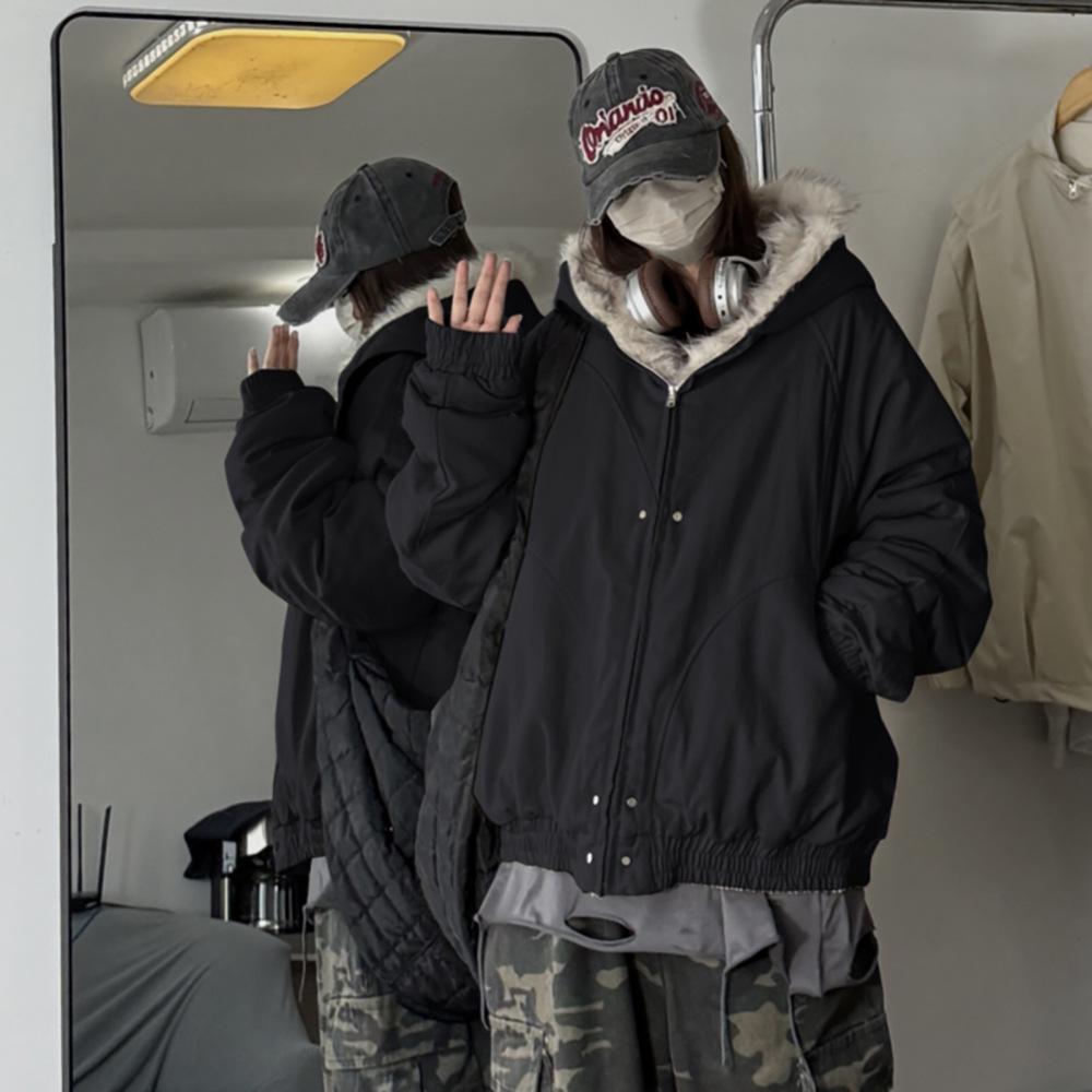 

Genuine Design Men’s Warm Fur Collar Hooded Winter Jacket XL (for 125-145 kg) чорний