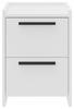 Altivo 2Sw Bedside Table, White, Small Chest Of Drawers, Bedside Table, 2 High Drawers