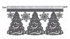 Envelope CHRISTMAS TREES SNOWFLAKES pelmet curtain CHRISTMAS GLAMOUR 60x35