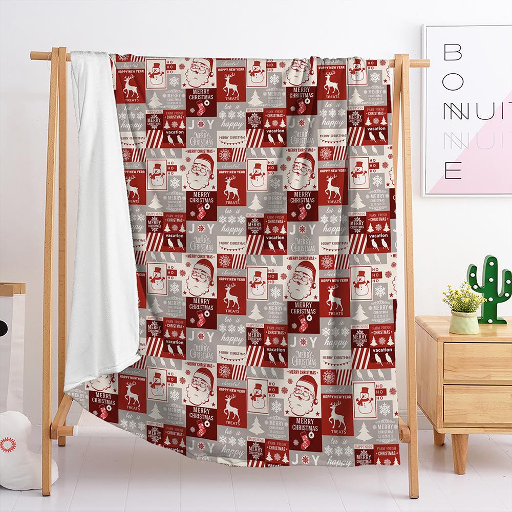 Blanket Flannel Blanket Christmas Plaid 2D Digital Printing Blanket Blanket