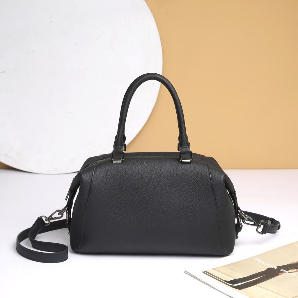 Cowhide Women, One Shoulder Crossbody Simple Portable Fashion Bag Girls Classic Handbag Large Capacity