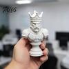 Domácí dekorace v evropském stylu, Ornament, 3D tištěná busta šachového krále, Soška rytíře z pryskyřice, Elegantní soška na stůl, Dekorativní socha pro