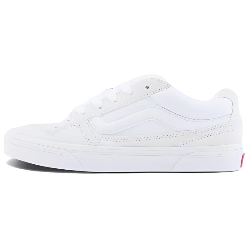 Vans Caldrone Mesh Suede Fashion Comfortable Shock Absorption Impact Resistance Wear Resistant Low Top Skate Shoes Women Sneaker White VN0007P9WHT