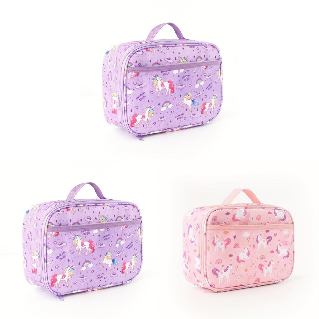 Cartoon Unicorn Lunch Bag For Kids Portable Insulated Ice Pack For School And Outdoors