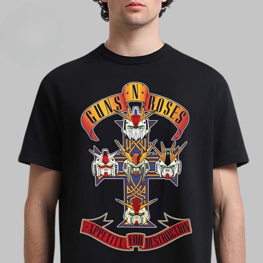 

Best Guns N Roses Cotton Band Shirt Unisex Summer Short Sleeve Fashion Brand Tee Luxury Casual Vintage S