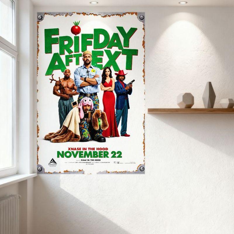 Friday After Next Movie Metal Tin Sign Vintage Comedy Film Poster for Man Cave Home Bar Club Decor