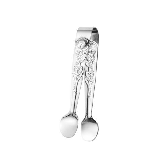 Stainless Steel Ice Tongs Mini Tongs for Ice Cubes Sugar Cubes Cookies Cotton Candy