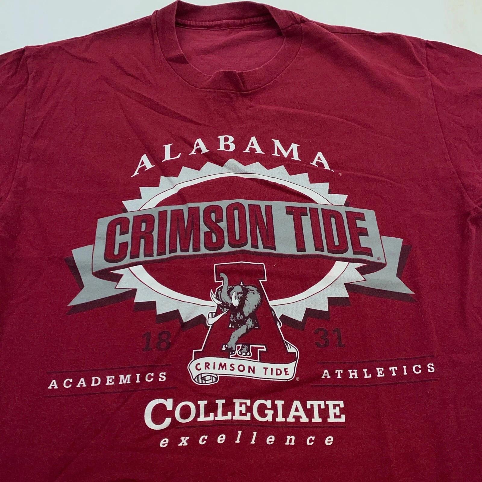

vtg 90s UNIVERSITY ALABAMA CRIMSON TIDE T-Shirt MEDIUM/LARGE football ncaa soft L
