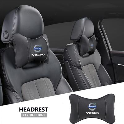 1Pcs Car Seat Headrest Auto Logo Neck Pillow For XC90 XC60 V50 S60 V70 V60 V40 S90 Olestar AWD XC40 S80 T6 V90