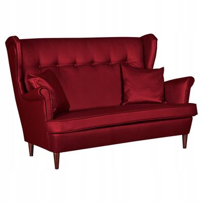 Sofa Wing Sofa Eco Leather Scandinavian Non-folding Burgundy