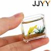 Mini Glass Fish Tank Bowl Aquarium Decor Dollhouse Home Decor Toy Micro Model Random Colors