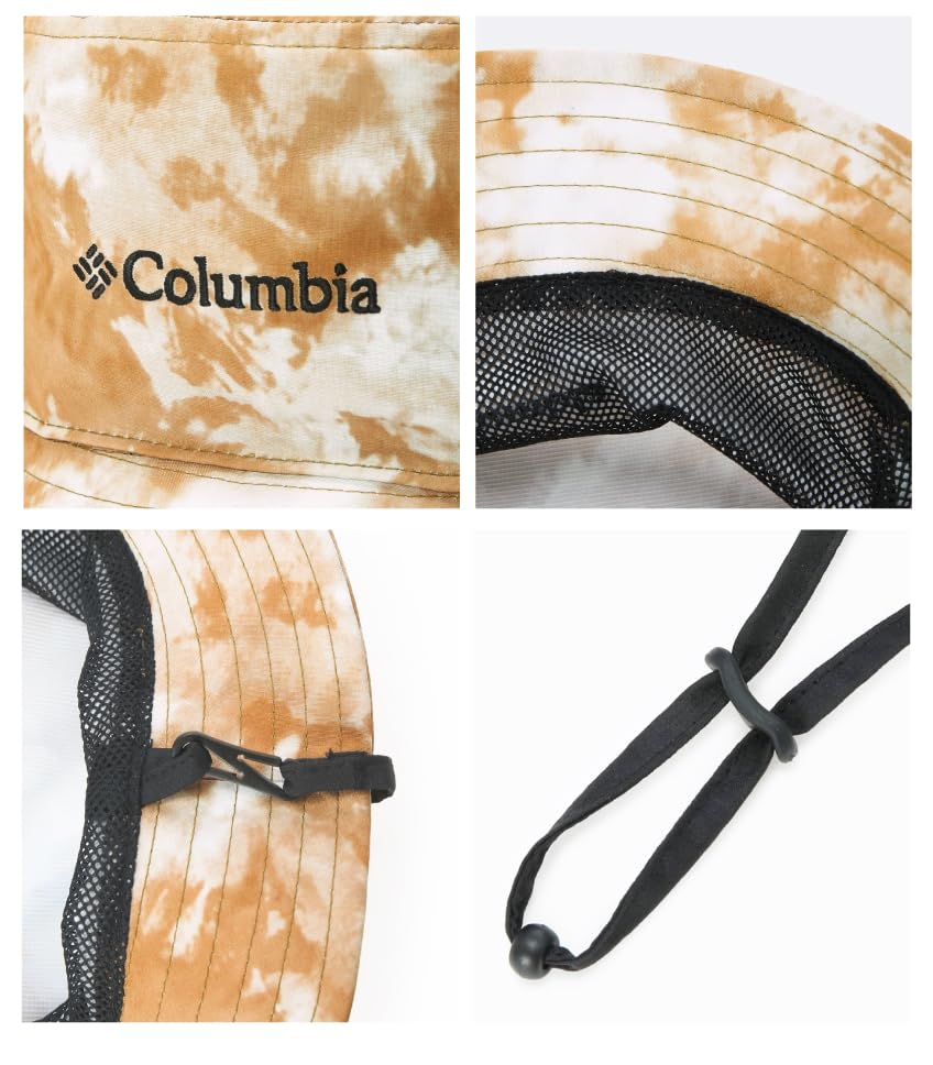 Columbia Green Ho Meadow Bucket Hat, PU5678 (JP, Alphabet, L, 011: Black)