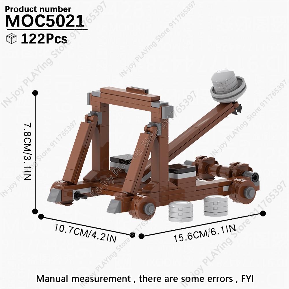 MOOXI Medieval Building Blocks Set Military War Castle Knight Carriage Crossbow Siege Vehicles Model MOC Bricks Toy For Boy Gift