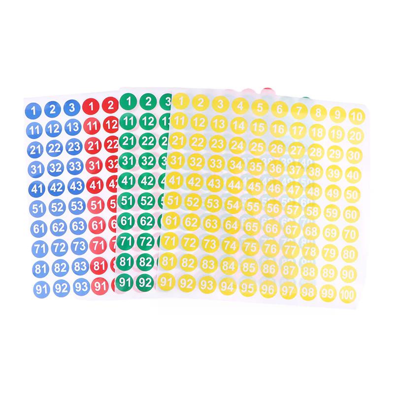 Accessory 5 Sheets Number Stickers 1-100 Label Sticker for Diy Craft Nail Polish Glue Bottle Scrapbooking Diary Stationery