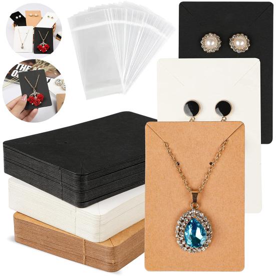 

350Pcs Sturdy Earring Display Cards With Piercing Hole and Two Card Slots Professional Jewelry Packaging