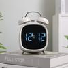 Electronic Metal Alarm Clock Featuring Led Screen And Powerful Chime For Home Sleep Aid