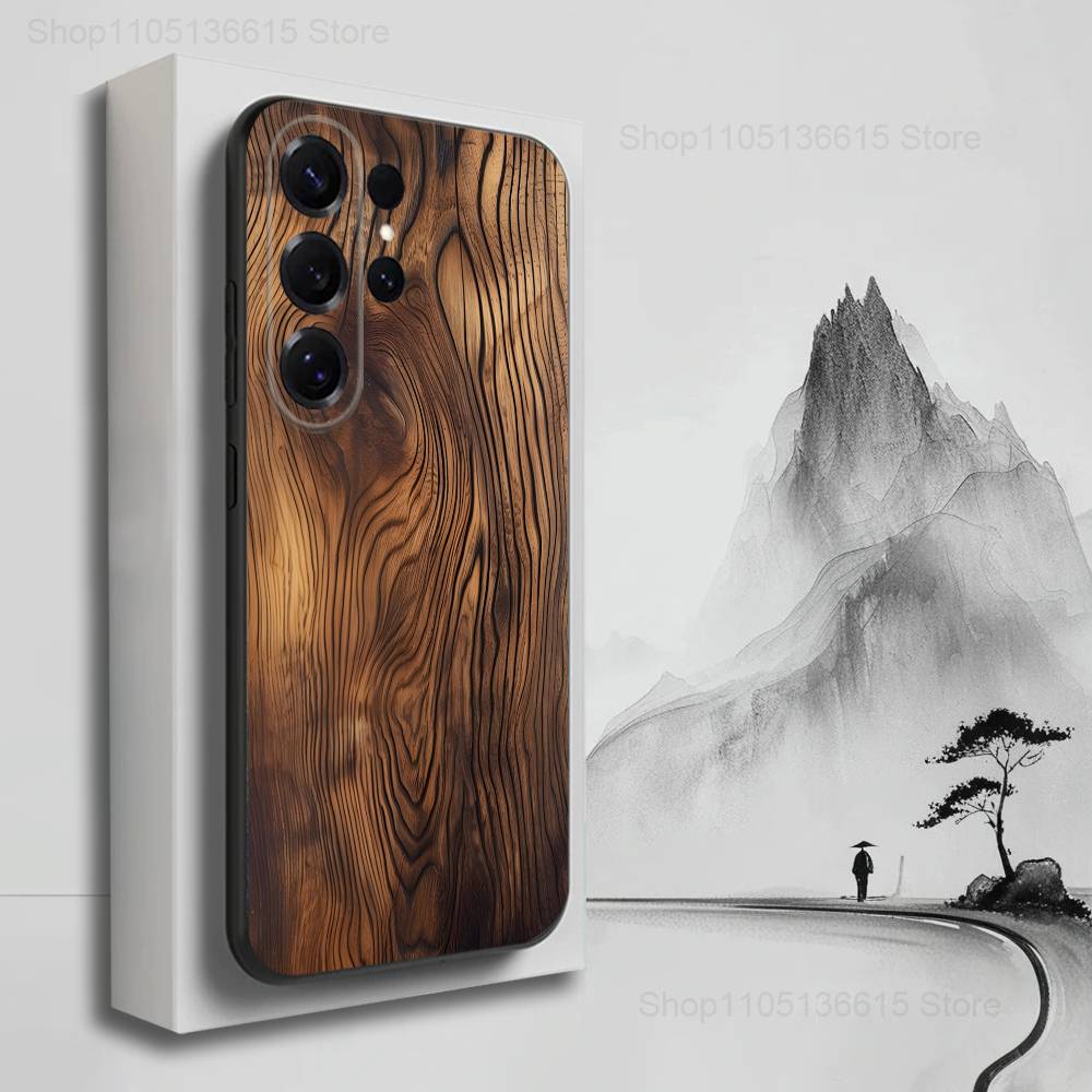 

Wood Texture Natural Case For Samsung S22,S25,S20,S10,Plus,Ultra,S24,S23,FE,S21,S9,Lite,Soft Silicone Black SamsungS21ULTRA