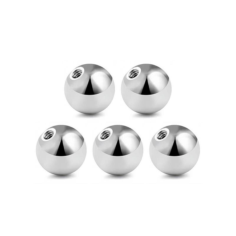 5 Piezas Bolas de Repuesto Diferentes Tamaños Barra Labret Herradura Accesorios para Piercing Joyería Corporal de Acero Inoxidable