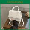 Fashionable And Versatile Khaki And White Medium Shoulder Bag With Soft Texture