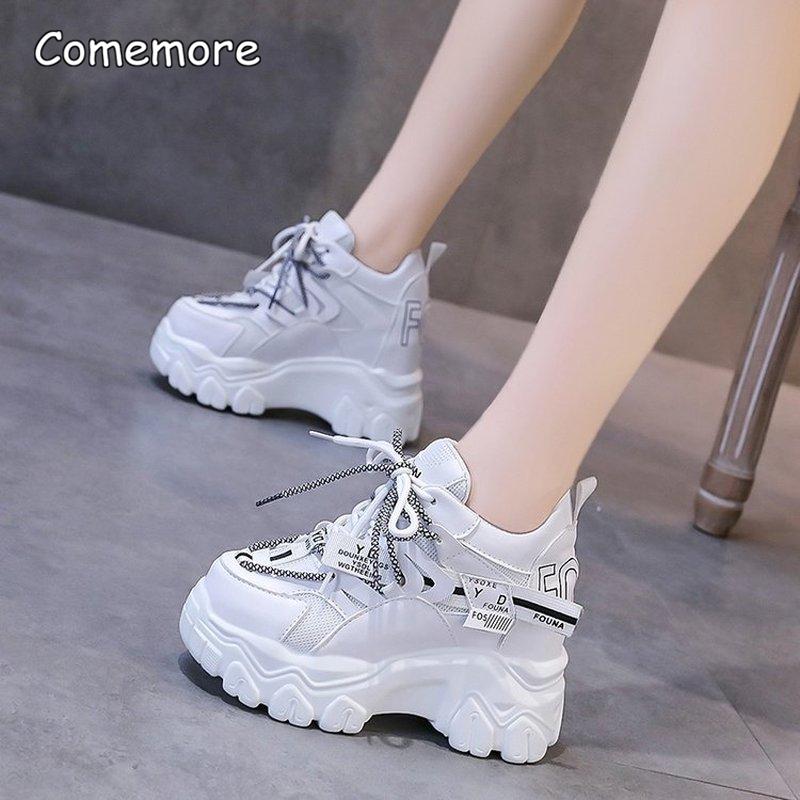 Fashion Comemore Summer Platform Woman Sneaker Heels for Women Women's Tennis Lace Up Comfortable Casual Sport Shoes Ladies Fashion 2025