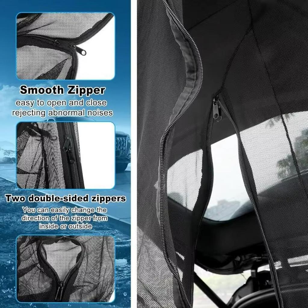 Outdoor Camping Car Window Curtain Auto Sunshade Curtain Breathable Mosquito-proof Net Bag Sun Protection Window Mesh Cover