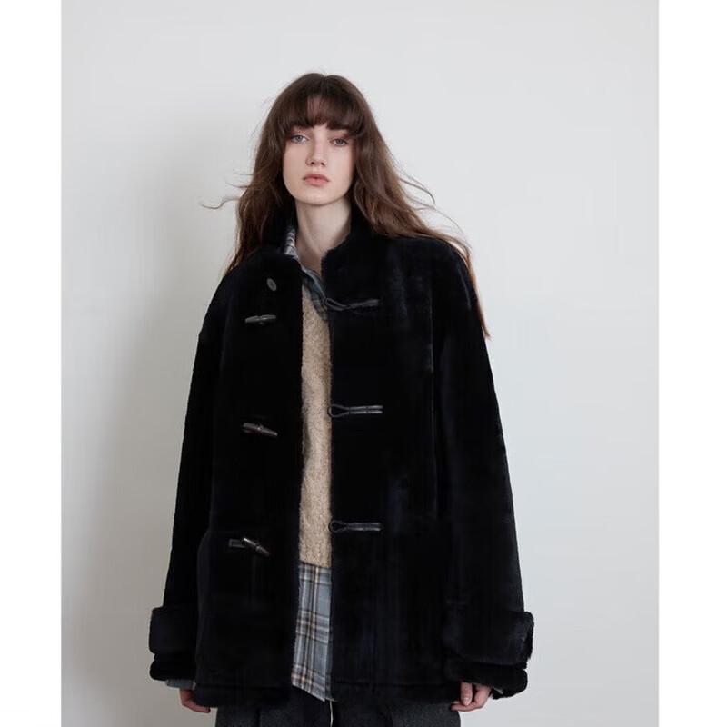 Fu Zhien Dream Home Stand-Collar Merino Shearling Coat