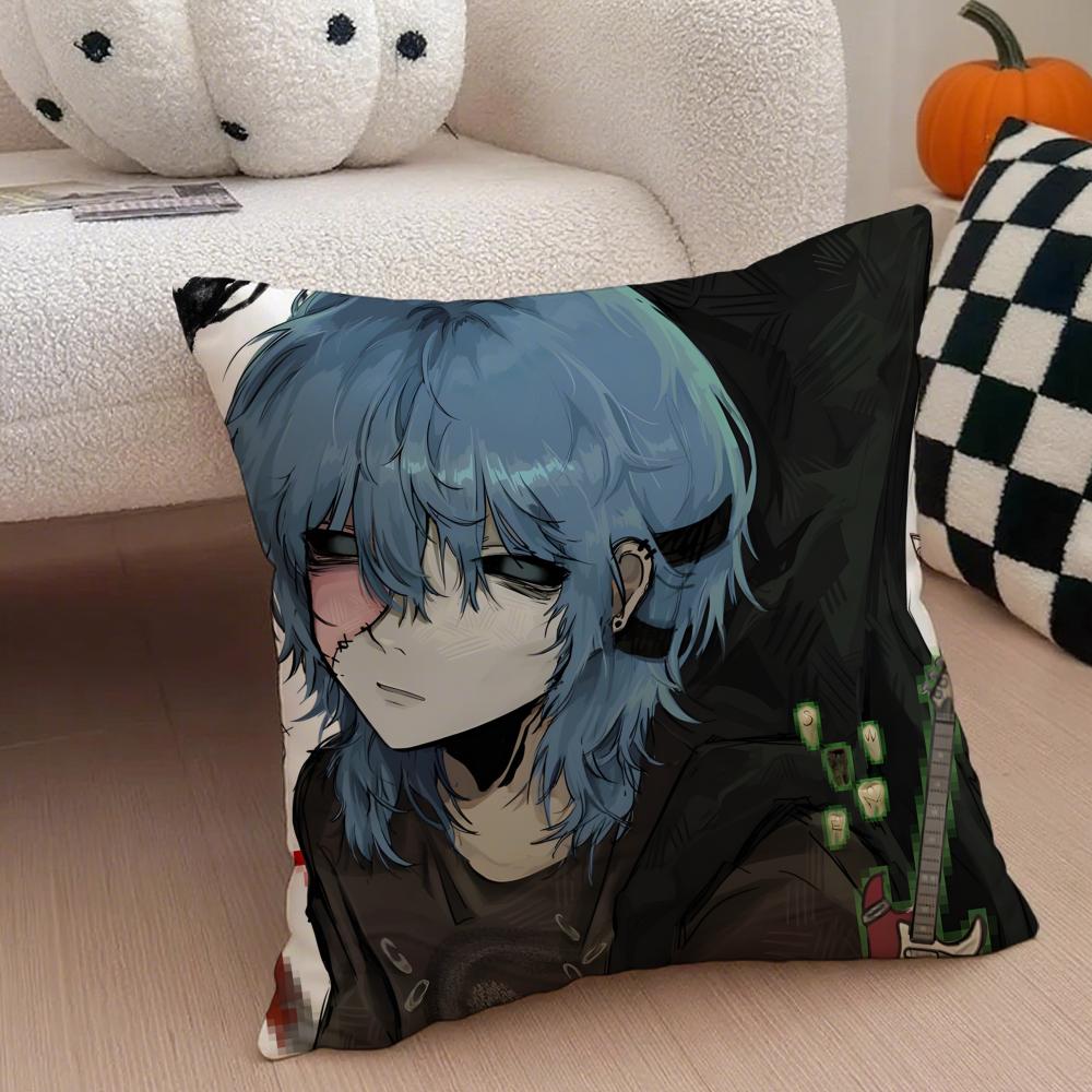 SSally Face Cushion Cover Throw Pillow Cover Hidden Button Durable Polyester Chair Cushion