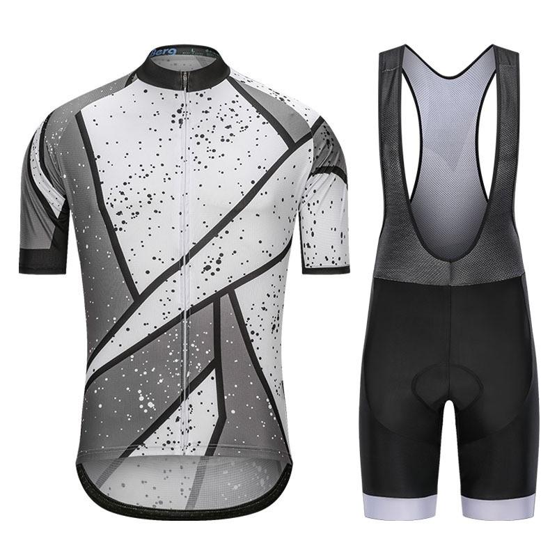 Men Women Cycling Jersey Bib Shorts Set Breathable Mountain Road Bike Outfit