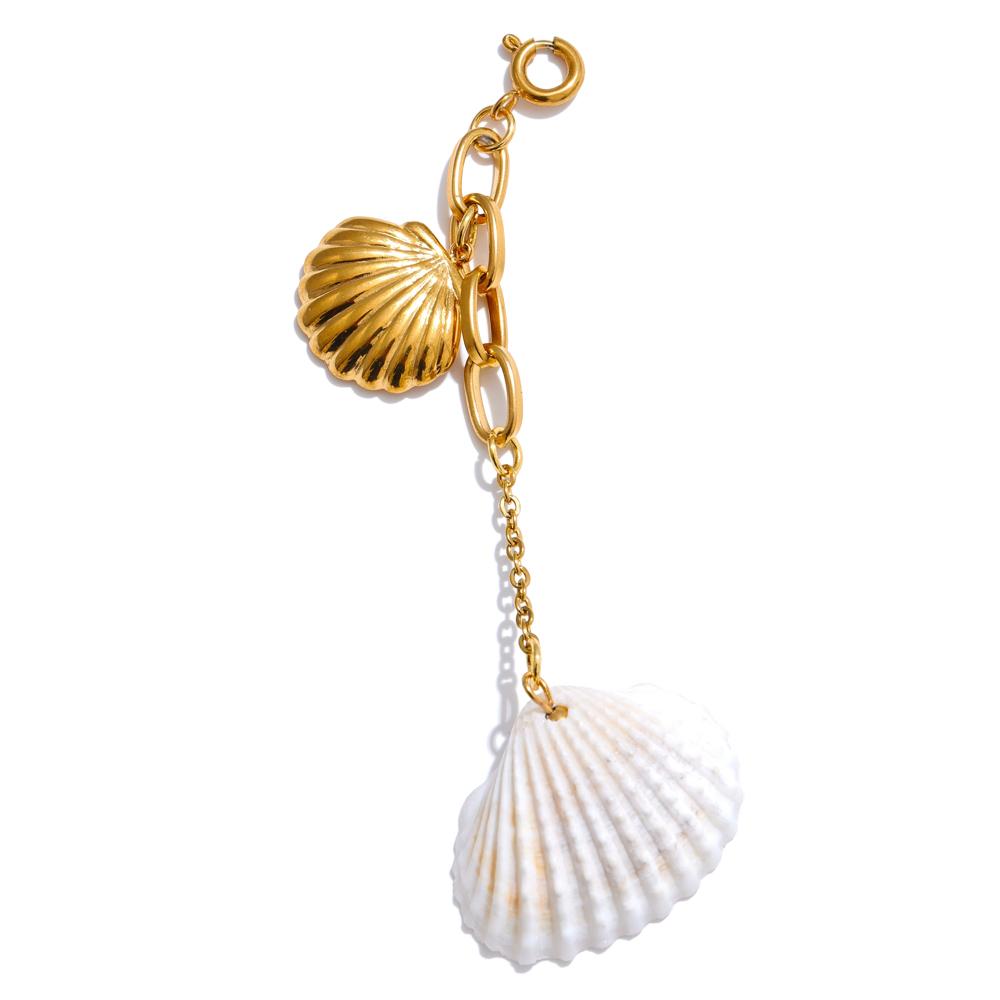 Yhpup Style Océan Coquillage Chaîne de Poitrine Pendant Bijoux Bikini Été Acier Inoxydable Résistant à la Rouille Accessoires de Plage de Vacances Cadeau