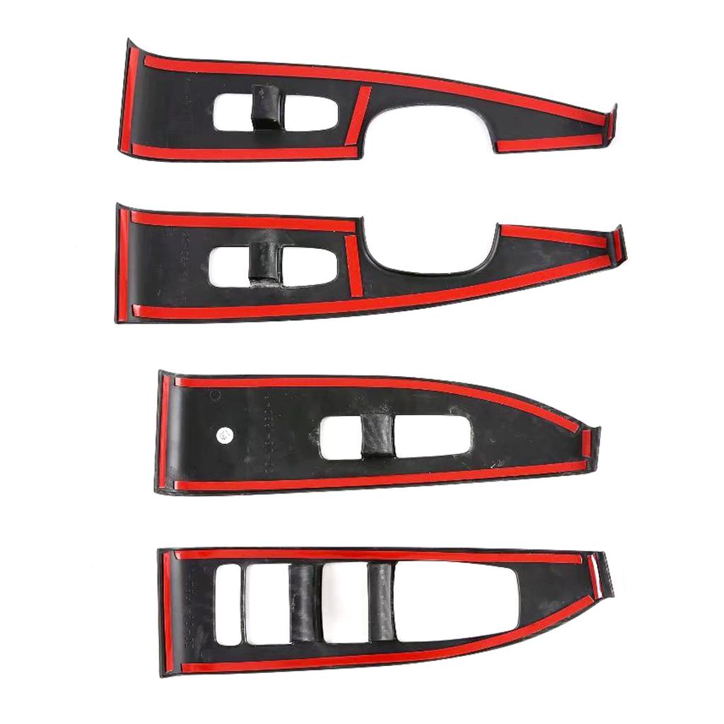 Linkslenker! Für Kia Sorento MQ4 2022 2023 Carbon Fiber Look Fenster Schalter Lift taste Abdeckung Trim ABS Kunststoff Auto Zubehör