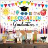 Kindergarten Graduates Photography Background, Congratulations To the Class of 2024 Graduation Ceremony Background Photo Booth