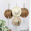 Nordic Style Boho Cotton Rope Hanging Caps Holder Organizer Display Hat Scarf Organizer Rack Macrame Tapestry Hat Hanger