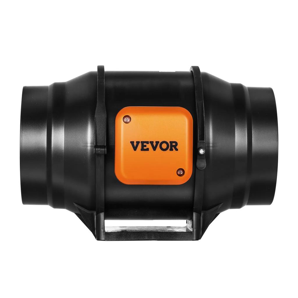 VEVOR Inline Duct Fan, 152.4mm 323.7 CFM with Variable Speed Controller, Quiet AC-motor Ventilation Exhaust Fan for Cooling Booster, Grow Tents