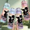 1PC Mickey Mom Happy Mothers Day Print 750ml Color Plastic Sports Water Bottle Leakproof Flip Straw Lid Suitable for Sports Office Home Use