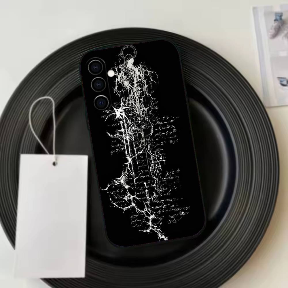 Gothic Cross Vine Transparent Phone Case For Samsung Galaxy A73,A72,A71,A70,A53,A52,A51,Others Soft Black Cover