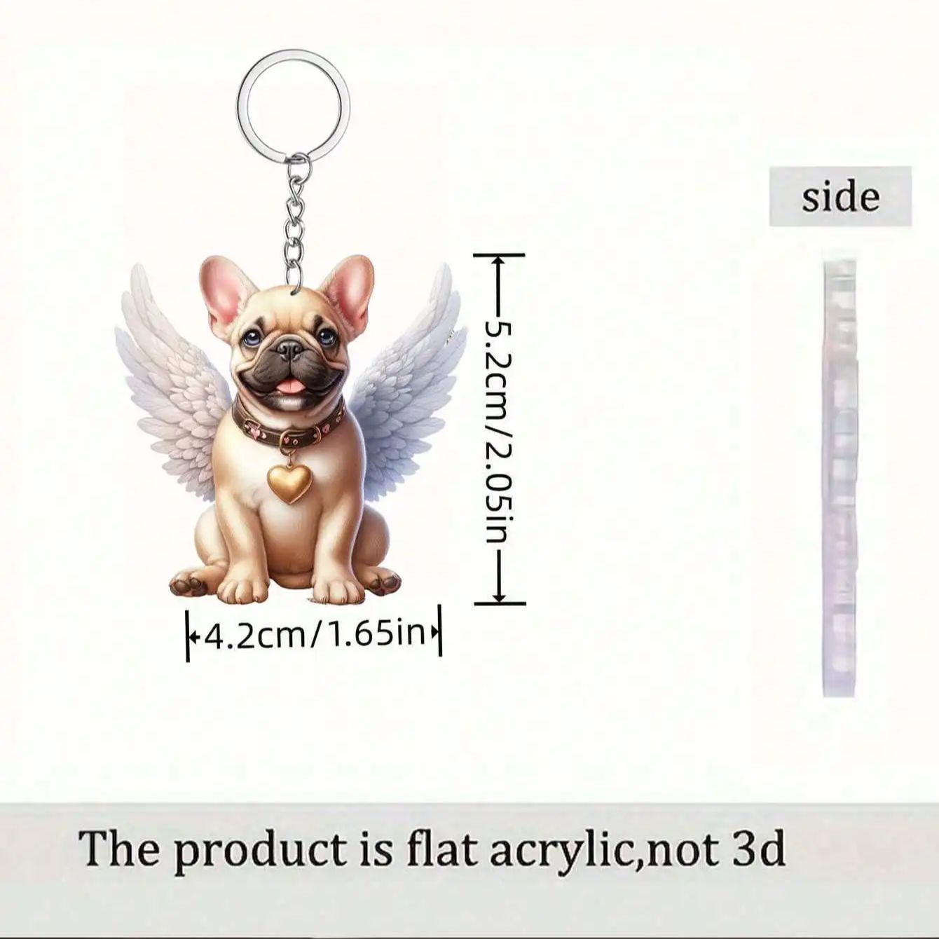 

Single winged Haba dog keychain, interesting pet style, fashionable and cute DIY gift keychain, holiday gift, animal keychain