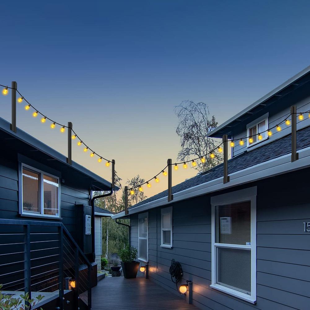 Lamp Column Bracket String Lights 4-Pack Adjustable Assembly Easy To Install Excellent Use No Height Limitation