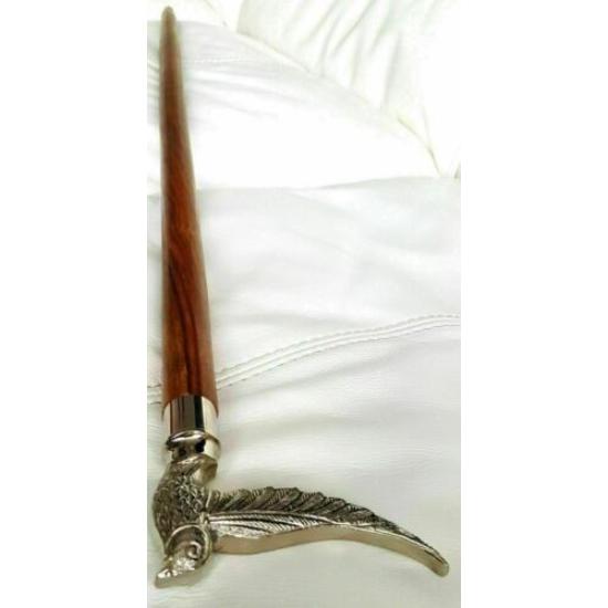 Antik-Messing-Designer-Holzgehstock im viktorianischen Stil, Vintage-Geschenk