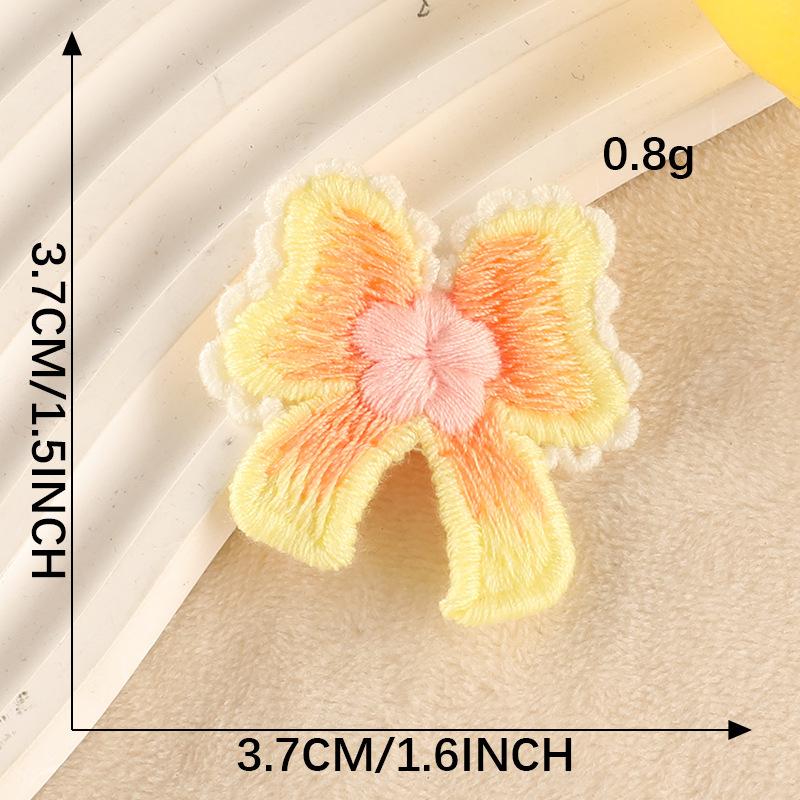 Stickerei Etikett Schleife DIY Handkonto Zubehör Zubehör Aufnäher Stoffaufkleber Brosche Schmuck Haarschmuck Zubehör Stickerei Aufkleber