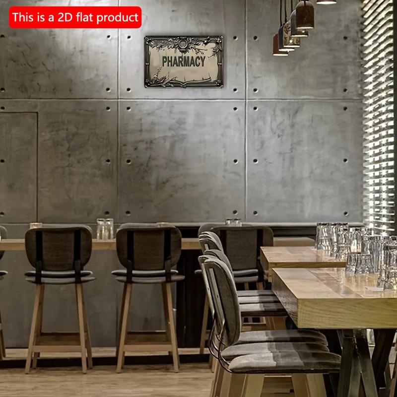 2D Flat Wooden Sign 30*20cm Vintage Pharmacy Wooden Decorative Sign, Fun Retro Wooden Decor Wall Art, Home, Bar Decor, Decorative Poster, Festive Gift