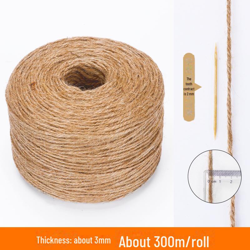10m DIY Rattan Green Leaves with Hemp Rope for Kindergarten Decor