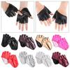 Women Men Dance Mittens Five Finger Gloves Ladys Driving Dress Cosplay  Mittens PU Leather Gloves