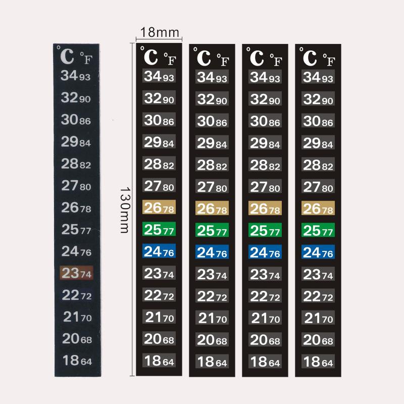 Aquarium LCD Color-Changing Sticker, Aquarium Water Temperature Measuring Patch One Size