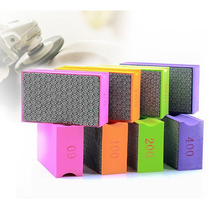 1pcs Diamond Hand Polishing Pads 95x60mm Tile Glass Abrasive Grinding Block Pad Stone Marble Ceramic Abrasive Sanding Disc
