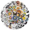 64Pcs Cool Gothic Cartoon Witch Moon Sun Stickers Aesthetic Art Decals Scrapbook Laptop Guitar Phone Graffiti Sticker Kids