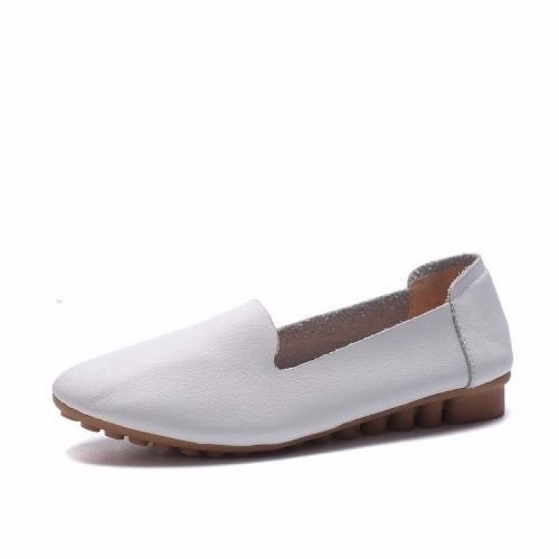 

2025 четыре сезона новая коровья кожа Doudou обувь плоский каблук плоская подошва мягкая подошва остроносые одинарные туфли повседневная рабочая обувь удобная женская обувь 40