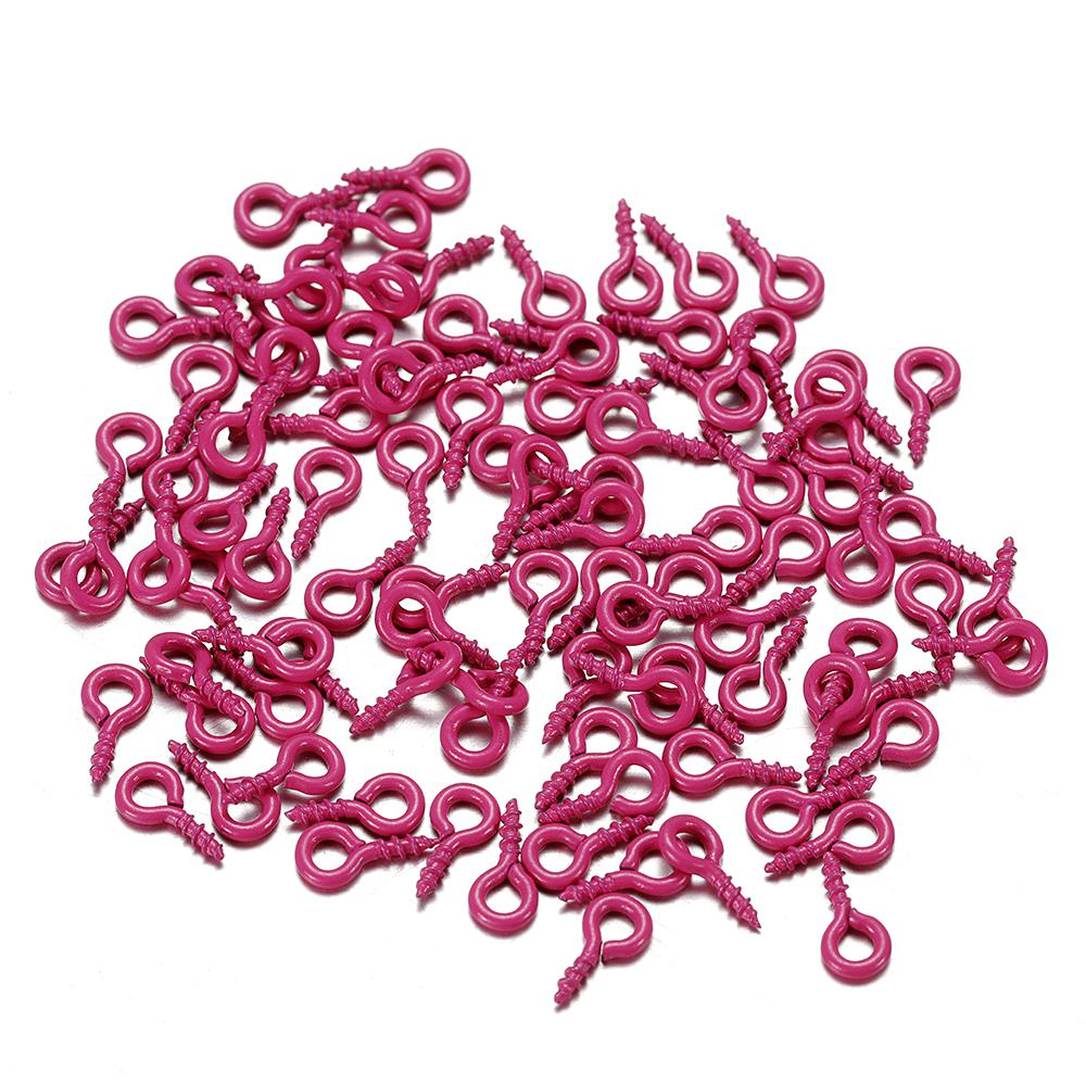 50Pcs/lot 4*8mm Colorful Small Tiny Mini Eye Pins Eyepins Hooks Eyelets Screw For DIY Jewelry Making Supplies Accessories
