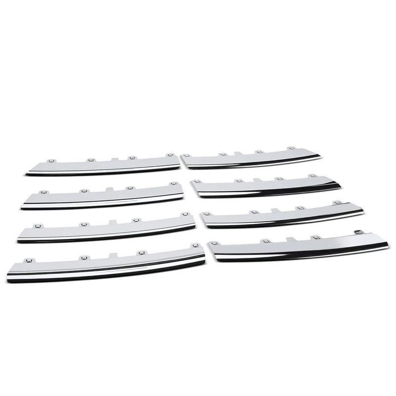8PCS Lower Chrome Grille Trim Molding Kit For Volkswagen For VW Jetta 2005-2010 1KM898653
