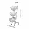 Kitchen Vegetable Trolley Multi-Purpose Metal Wire Fruit Basket Intended