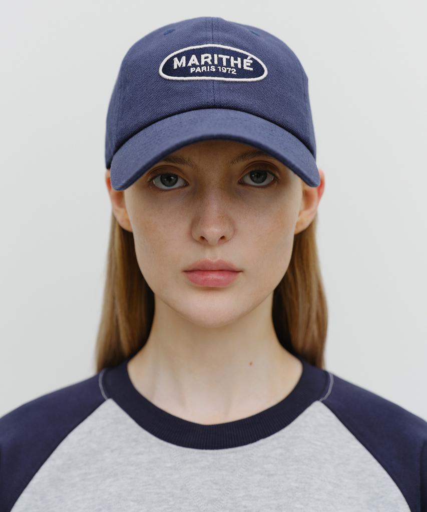 Malittepeulangsowajeobeo Oval Regular Logo Cap Navy